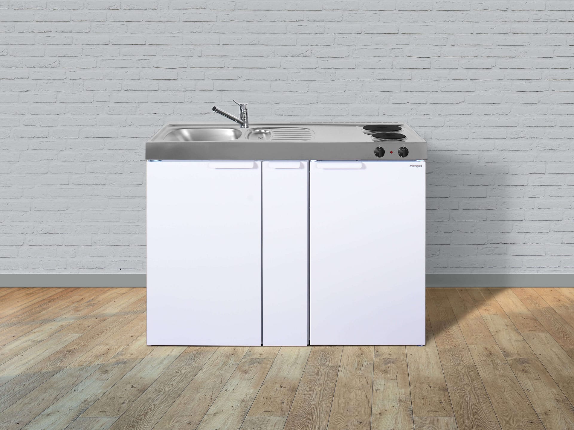 Miniküche Kitchenline MK 120 A - Mit Kühlschrank & Auszug