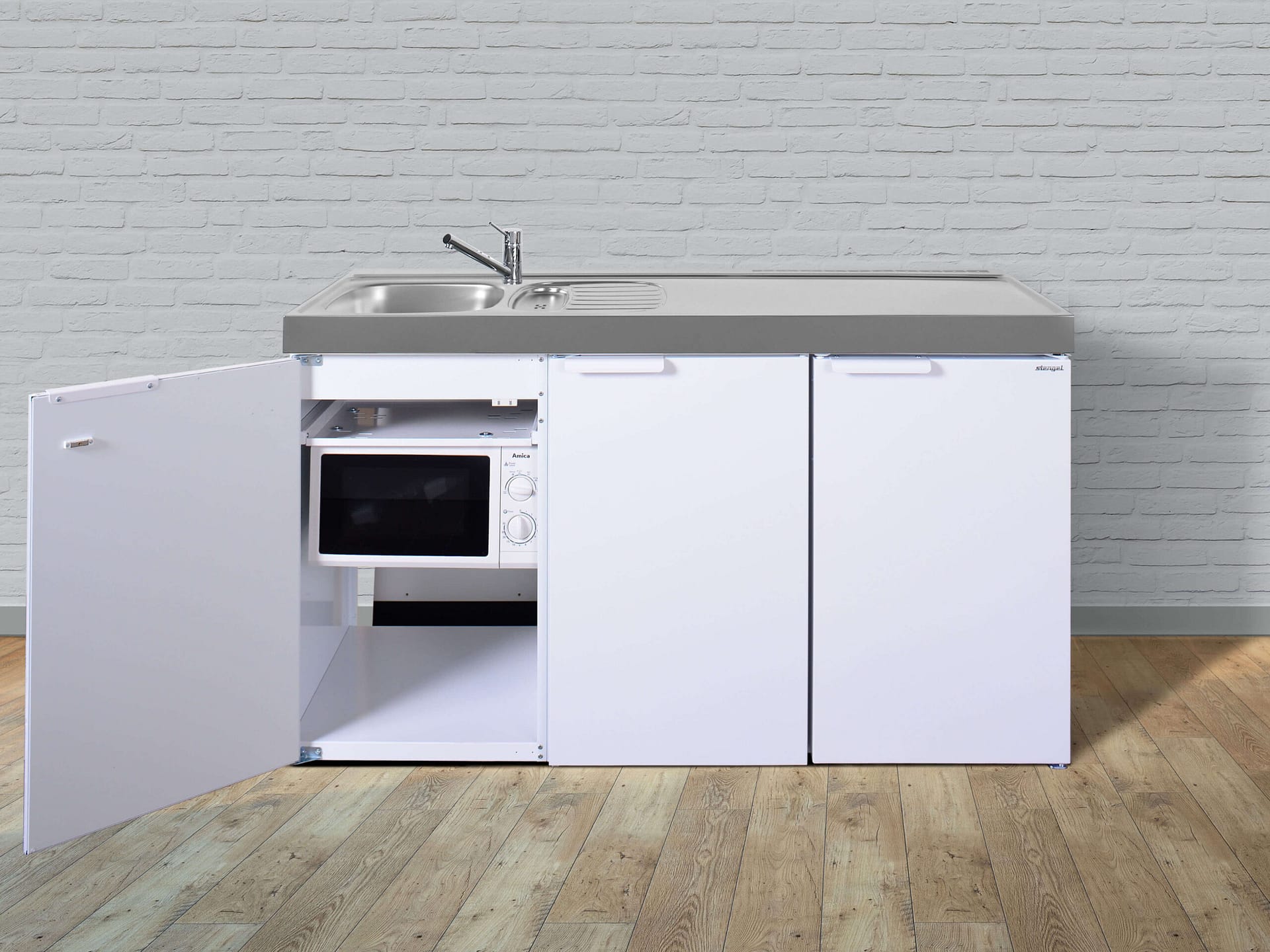 Miniküche Kitchenline MKM 150 - Mit Mikrowelle & Kühlschrank – Bild 2