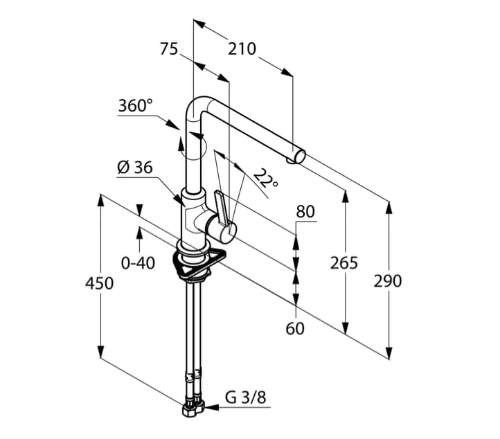 Stengel Armatur Kludi Line S – Bild 2