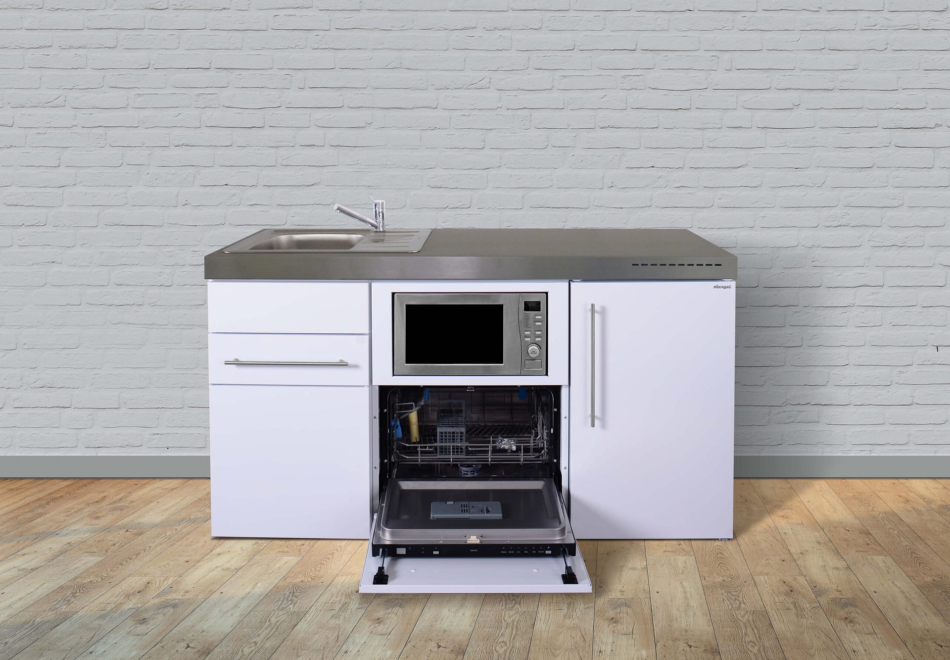 Miniküche Premiumline MPGSM 170 - Mit Geschirrspüler & Mikrowelle