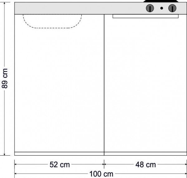 Miniküche Easyline ME 100 - Mit Kühlschrank – Bild 2